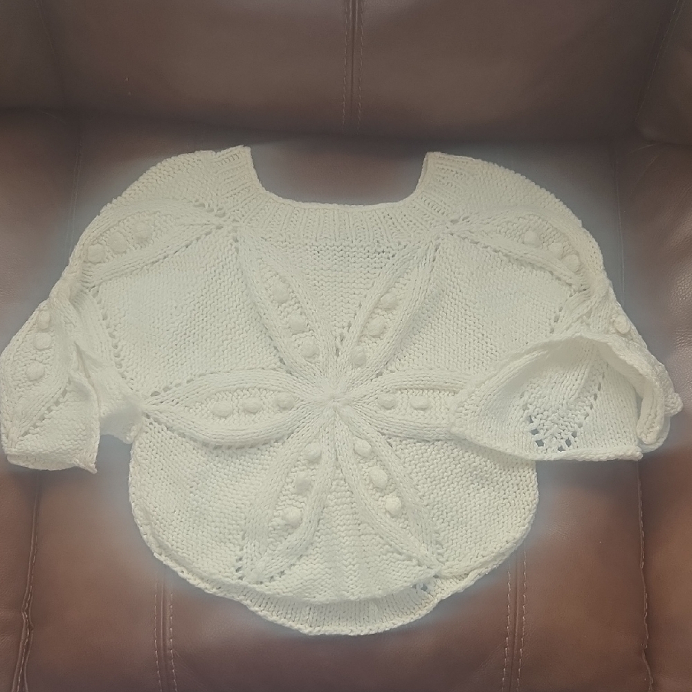 Elegant White Knit Sweater